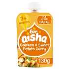 For Aisha Authentic Indian Chicken & Sweet Potato Curry Pouch, 7 mths+ 130g