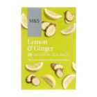 M&S Lemon, Ginger & Ginseng Infusion Tea Bags 20 per pack