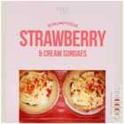M&S Strawberry & Clotted Cream Sundaes 4 per pack