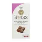M&S Swiss Extra Fine Milk Chocolate with Fruit & Nut 150g