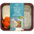 M&S Cod in Parsley Sauce with Mash, Peas & Carrots 400g
