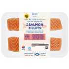 M&S Scottish 2 Salmon Fillets Skin On 240g