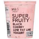 M&S Super Fruity Low Fat Black Cherry Live Yogurt 150g