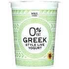 M&S Greek Style Live Yoghurt 0% Fat 500g