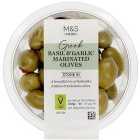 M&S Basil & Garlic Marinated Olive Selection 180g