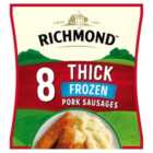 Richmond 8 Thick Frozen Pork Sausages 344g