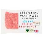 Essential British Beef Mince 20% Fat, 500g