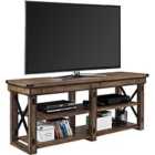 Dorel Wildwood Wood Veneer TV Stand (65") - Rustic Grey