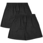 M&S Cotton Shorts, 2 Pack, 4-10 Years, Black