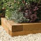Rowlinson 1.8m Timber Flower Bed Blocks - 2pk