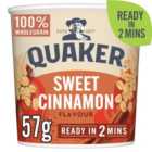 Quaker Oat So Simple Sweet Cinnamon Porridge Cereal Pot 57g