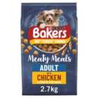 Bakers Meaty Meals Adult Dry Dog Food Chicken 2.7kg