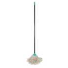 JVL Pure Cotton Traditional String Floor Mop Turquoise/Grey