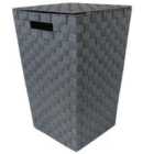 JVL Tapered Laundry Basket With Inset Handles - Grey