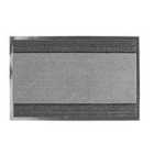 JVL Miracle Barrier 40 x 60cm Striped Door Mat - Charcoal/Grey