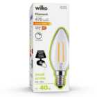 Wilko Small Screw E14/SES 470lm LED Filament Candle Light Bulb Dimmable Touch