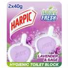 Harpic Active Fresh 6 Rim Block Lavender Toilet Cleaner 2 x 40g