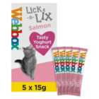 Webbox Cats Delight Lick-e-Lix with Salmon Tasty Yoghurty Treat Sachets 5 x 15g