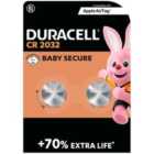 Duracell Specialty CR-2032 Lithium Coin Battery 2 per pack