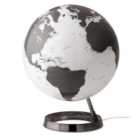Atmosphere 30cm Light & Colour Metal Illuminated Globe - Charcoal