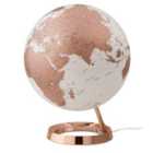 Atmosphere 30cm Light & Colour Metal Illuminated Globe - Copper