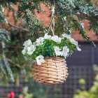 Smart Garden White flower basket Artificial topiary