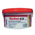 Fischer Wall Plugs Red 6mm W/ Screws Tub 500 Pack