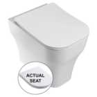Wickes Siena Easy Clean Back To Wall Toilet Pan & Soft Close Seat