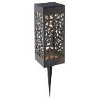 Saxby Mossi Textured Paint Outdoor Solar Spike Light - Black