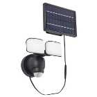 Saxby Omega Solar Abs Plastic & Frosted Polycarbonate Outdoor Security Light - Black