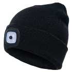 Trademate Black Beanie Hat with LED White Light USB Rechargable