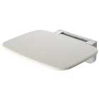 Croydex Chrome & White Wall Mounted Shower Seat - 350mm