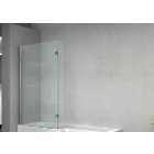Wickes 6mm L-Shaped Shower Bath Screen - 1500 x 950mm
