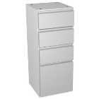 Wickes Hertford Gloss Grey 4 Drawer Storage Unit - 300 x 735mm