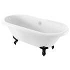 Wickes Hampstead Freestanding Traditional Double Ended Roll Top Bath - 1695 x755mm