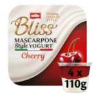 Muller Bliss Creamy Mascarpone Cherry Yogurt 4 x 110g