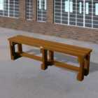 NBB Junior Recycled Plastic 150cm Backless Bench - Brown
