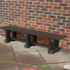 NBB Junior Recycled Plastic 120cm Backless Bench - Brown