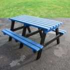 NBB Junior Small 120cm Recycled Plastic Picnic Table - Blue