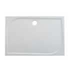 GoodHome Limski White Rectangular Shower tray (L)1000mm (W)700mm (H)28mm