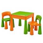 Liberty House Toys 5-in-1 Multi-purpose Green and Orange Table and Chair Set
