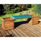 Charles Taylor Deluxe Planter Bench with Green Cushion