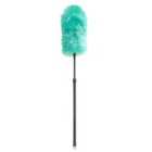 JVL Synthetic Static Duster w/Extendable Pole Turquoise/Grey