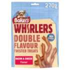 Bakers Whirlers Dog Treats Bacon & Cheese 270g