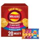 Walkers Meaty Variety Multipack Crisps 20 per pack