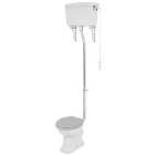 Wickes Oxford Traditional High Level Toilet Pan, Cistern & Grey Soft Close Seat