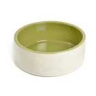 Petface Bone Pattern Cream & Green Dog Bowl 20cm