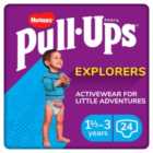 Huggies Pull-Ups Explorers Boys Nappy Pants, Size 4-5+ (1.5-3 Yrs) 24 per pack