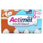 Actimel Coconut 0% Added Sugar Fat Free Yoghurt Drink 8 x 100g