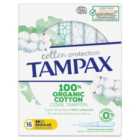 TAMPAX Organic Cotton Protection Regular Applicator Tampons 16 per pack